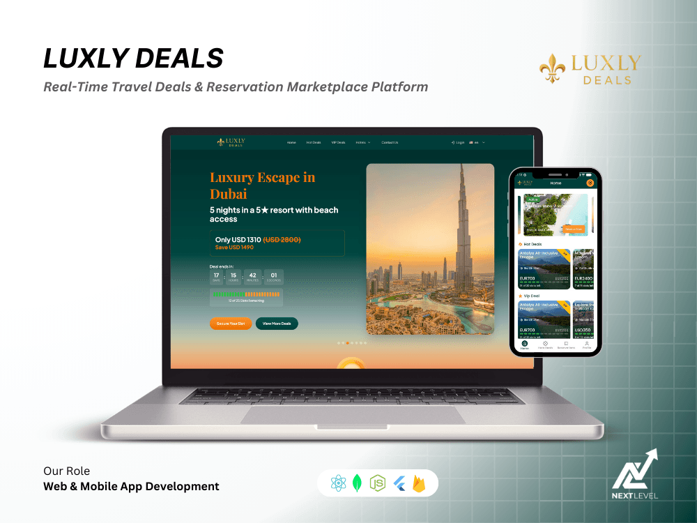 Luxly Deals — Real-Time Travel Deals & Reservation Marketplace Platform app screenshot