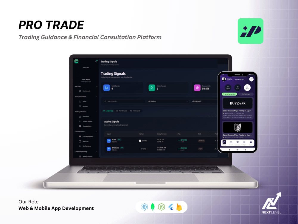 Pro Trade — Trading Guidance & Financial Consultation Platform app screenshot
