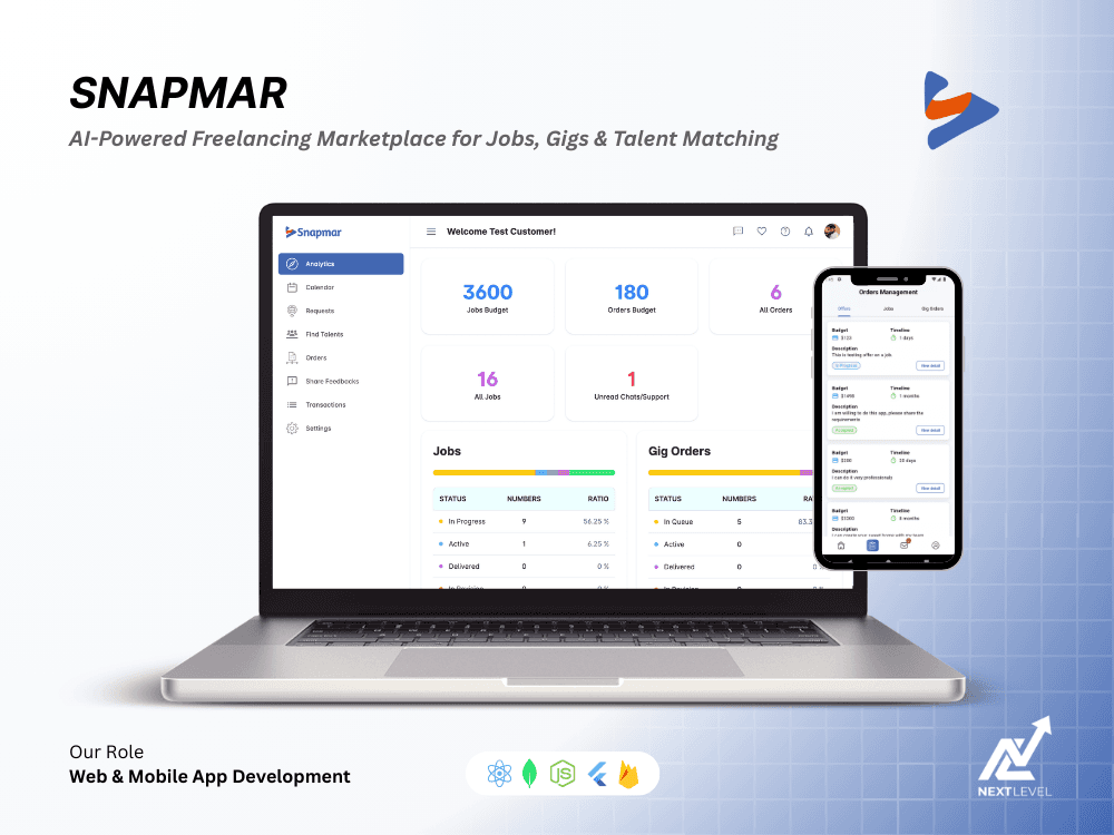 Snapmar — On-demand Freelancing Project app screenshot