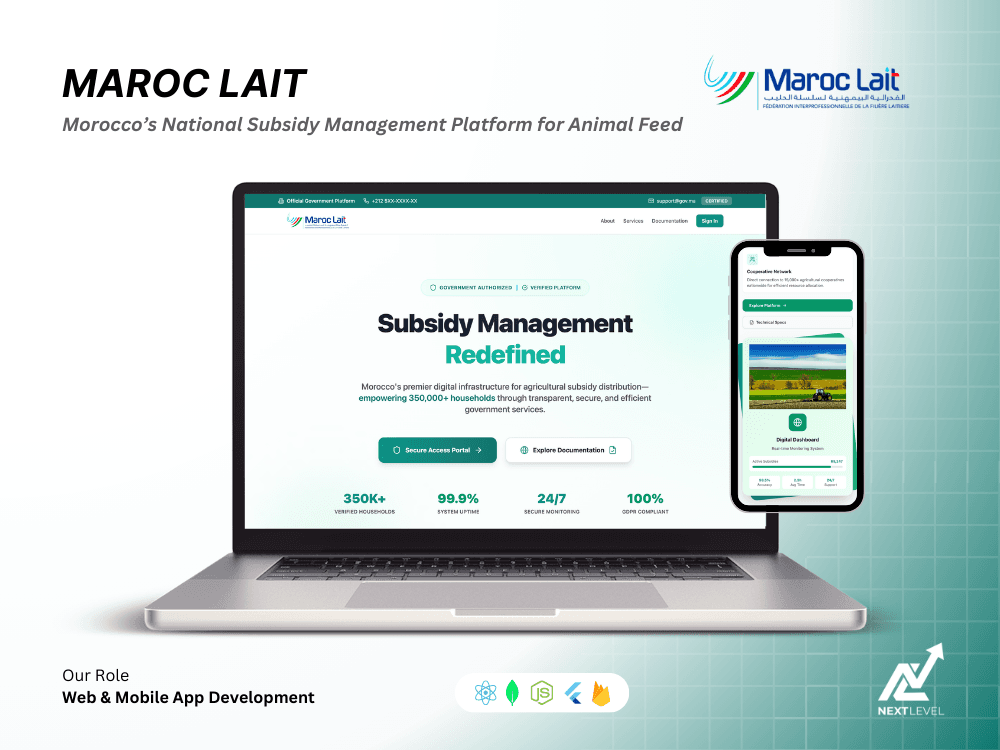 Subvention Maroc Lait — Morocco's National Subsidy Management Platform for Animal Feed app screenshot