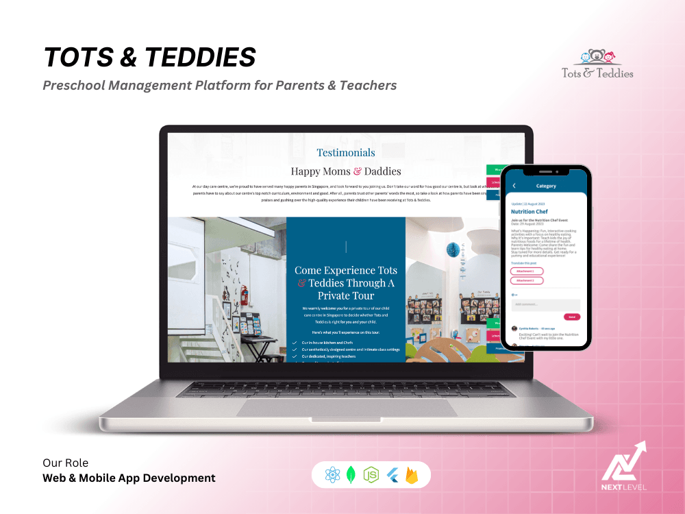Tots & Teddies — Child's Educational Management Project for Parents and Teachers app screenshot